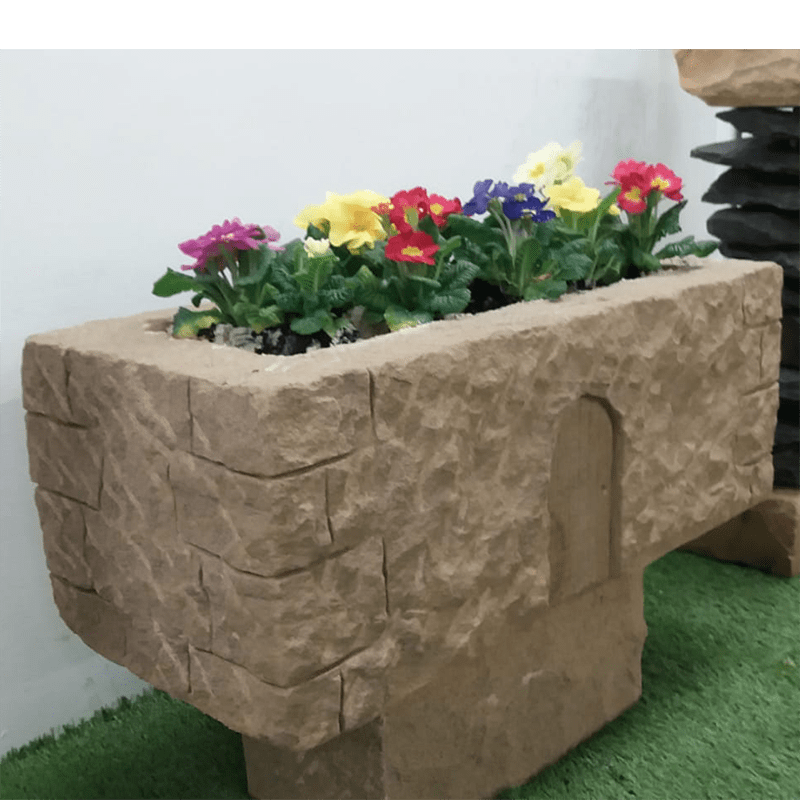 Stone Carved Old Style Cottage Planter