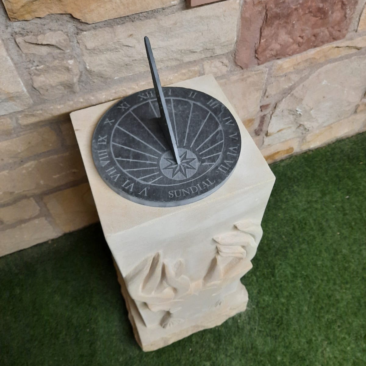 Stone Carved Monach of the Glen Sundial